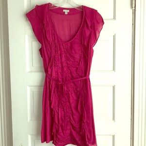 Anthropologie V-neck Ruched Tunic in Berry